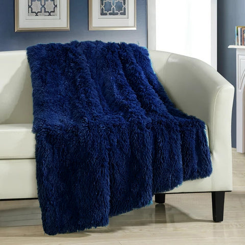 Blue Shaggy Blanket