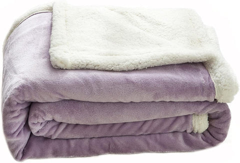 Lavender Sherpa Patch Blanket