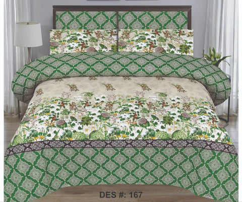 Cotton Bedsheet With 2 Pillow Covers