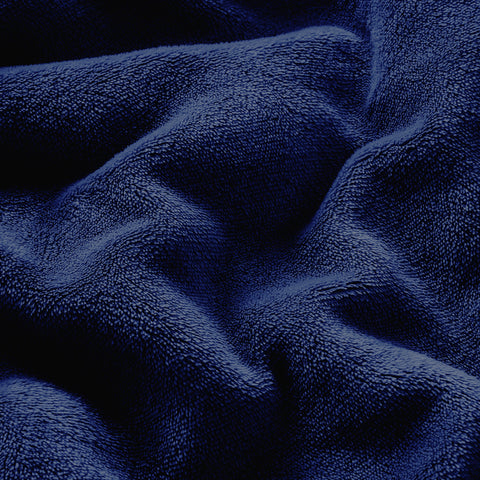 Navy Blue Sherpa Throw Blanket