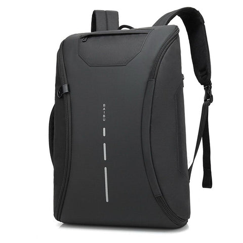 Mens 2 in1 New Style Anti-Theft USB Charging Slim Backpack/Laptop Bag
