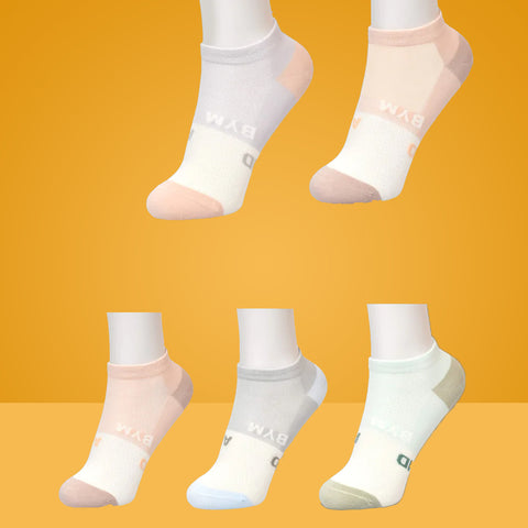 5 Packs BYM Calzini Cut Liner Premium Cotton Socks