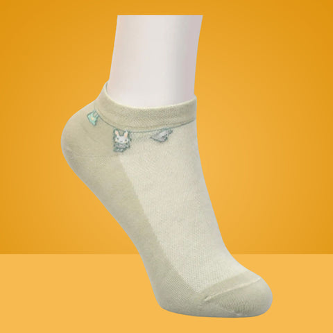 5 Packs Katze Design Cut Liner Premium Cotton Socks