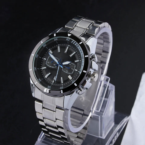 Men's Stainless Steel wrist Watch Gift Set