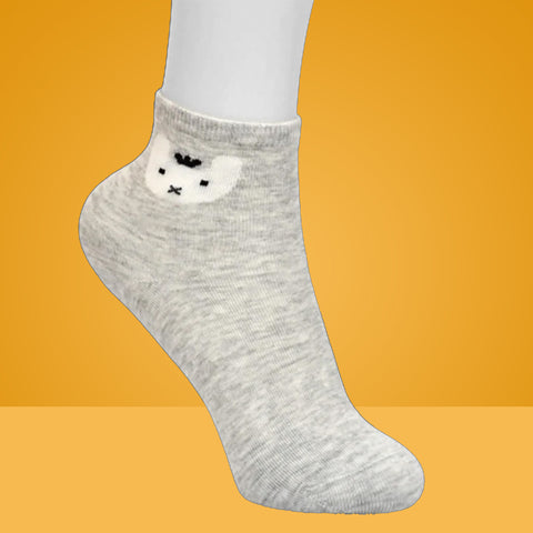 5Pcs Cat Ankle Kids Socks