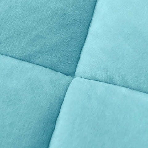 Azure Quilted Fleece Sherpa Comforter