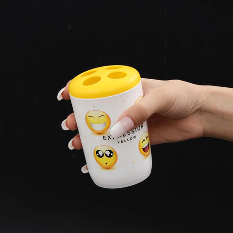 7Pcs Emoji Style Plasticware Bath Set
