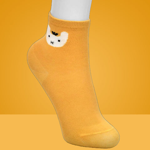 5Pcs Cat Ankle Kids Socks