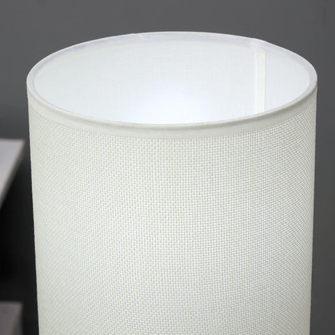 White Cottage Wooden Base Table Lamp