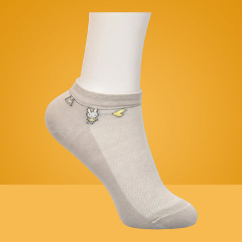 5 Packs Katze Design Cut Liner Premium Cotton Socks