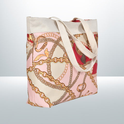 Pink Ladies Chain Tote  Shoulder Bag