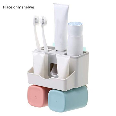 2 Section Caddy Korean Wall Mount Toothbrush