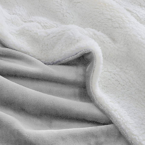 Charcoal Fluffy Sherpa Blanket