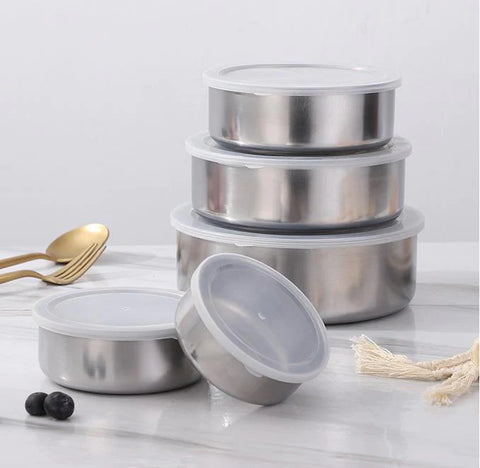 5Pcs Stainless Steel Bowls