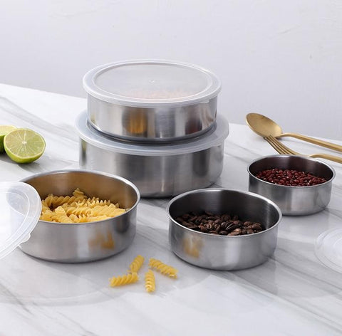 5Pcs Superior Quality Stainless Steel Bowls