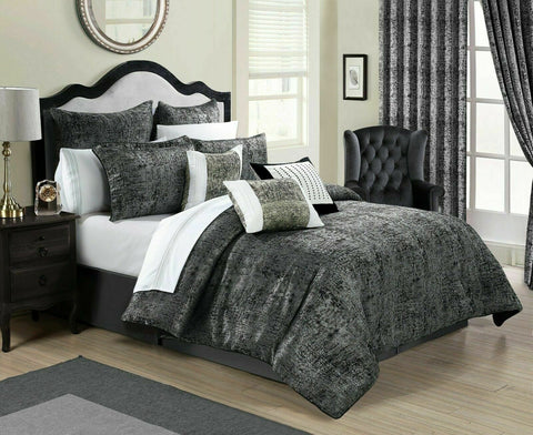 Swanky Black High Quality Bedspread Set
