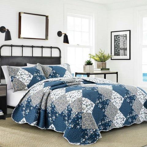 Glamour Home Satin Jacquard Bedspread Set