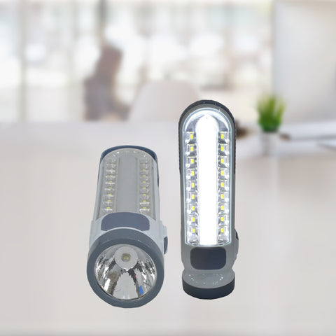 Grey Solar Recharging LED Flashlight