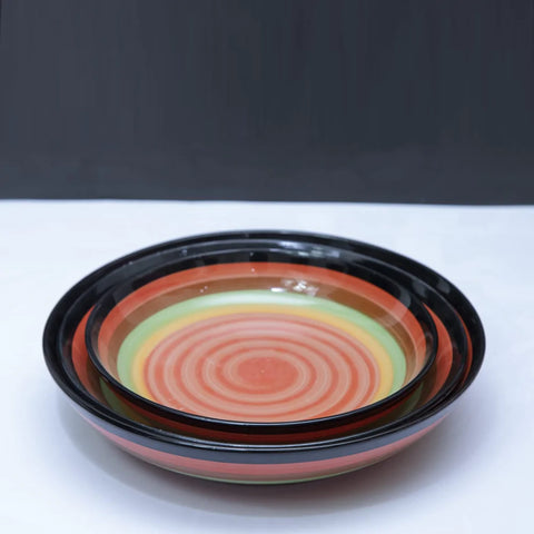 3Pcs Ceramic Colored Plates