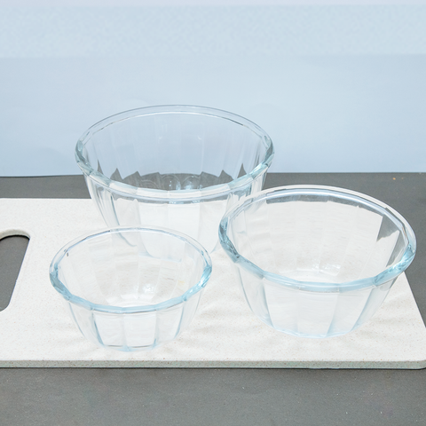 3Pcs Glass Air Tight Bowls
