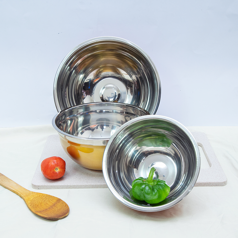 5Pcs Silver Dome Stainless Steel Bowls