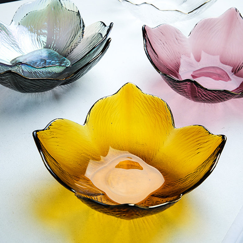 Asiatic Lily Glass Serving Bowl