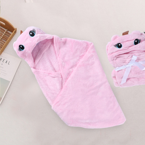 Sheath Blush Pink Fleece Hoodie Baby Blanket