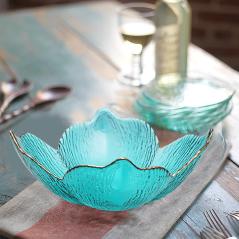 Asiatic Lily Glass Serving Bowl