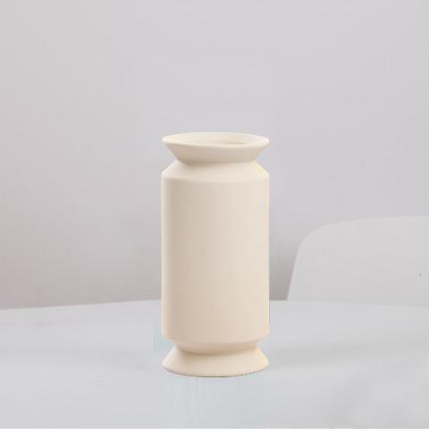 Lavishing Ivory Centerpiece Ceramic Vase