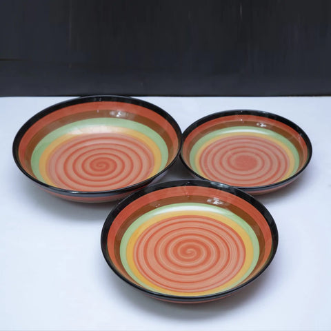 3Pcs Ceramic Platters