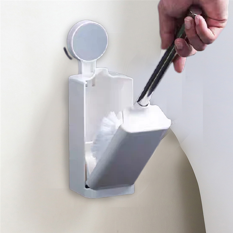 Homes Trackless Toilet Brush And Holder