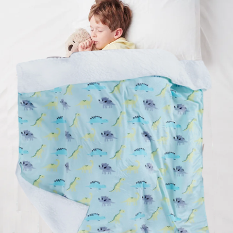 Jurassic Park Theme Sherpa Baby Blanket