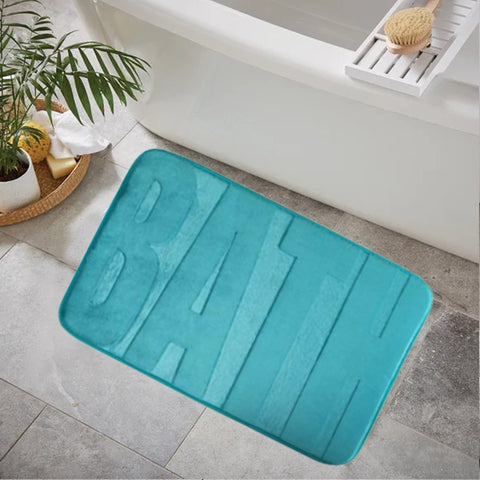 Highly Absorbent Embossed Super Soft  Non Slip Bath Mat