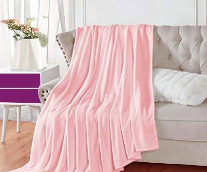 Pink Fleece Throw Blanket