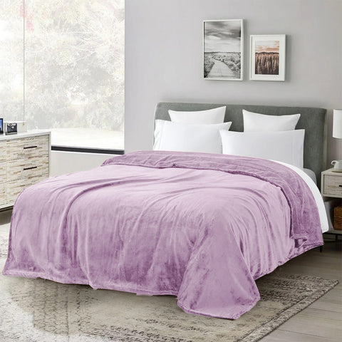 Lavender Fleece Throw Blanket