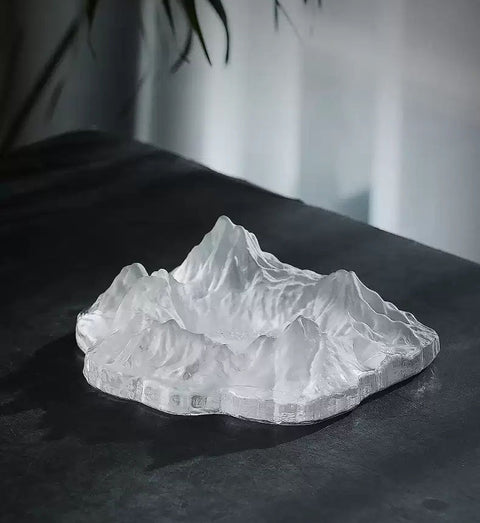 Trendy Glass Ashtray Ice Mount Crystal