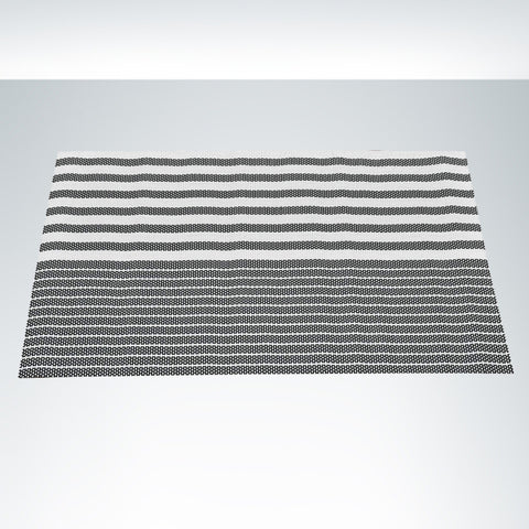 (Pack of 6) White Lines- Assorted PVC Table Mats