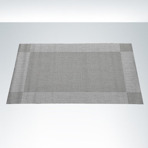 (Pack of 6) Plain Grey- Assorted PVC Table Mats