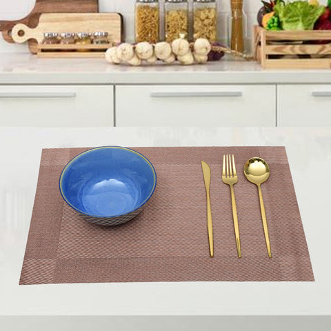 (Pack of 6) Copper- Assorted PVC Table Mats