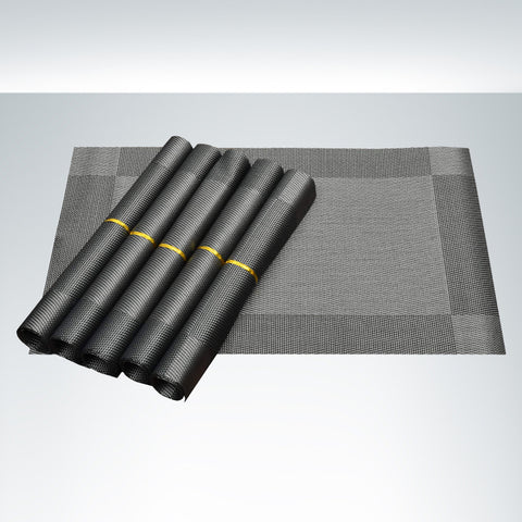 (Pack of 6) Light Grey- Assorted PVC Table Mats