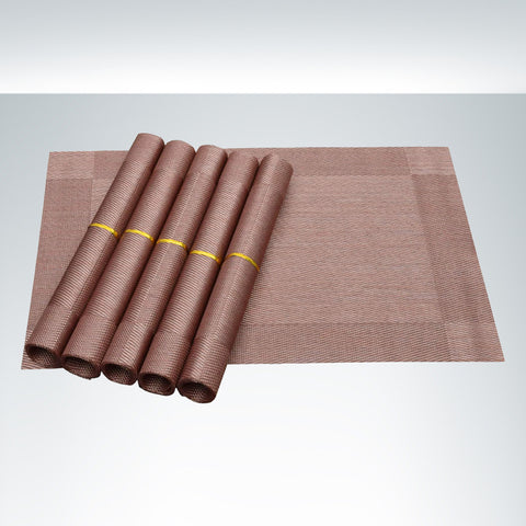 (Pack of 6) Copper- Assorted PVC Table Mats