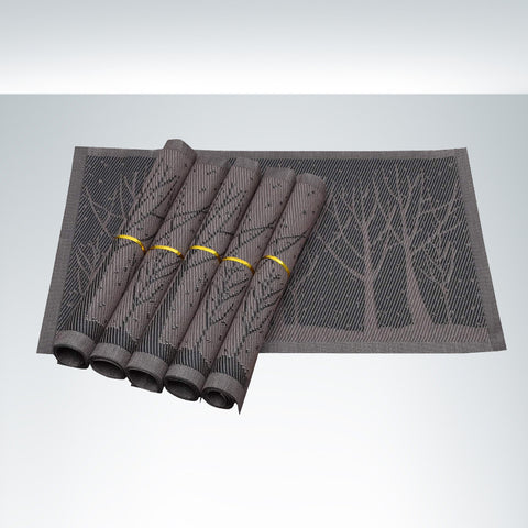 (Pack of 6) Brown Tree- Assorted PVC Table Mats
