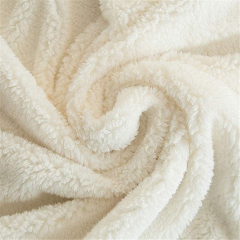 Grey Fluffy Sherpa Blanket