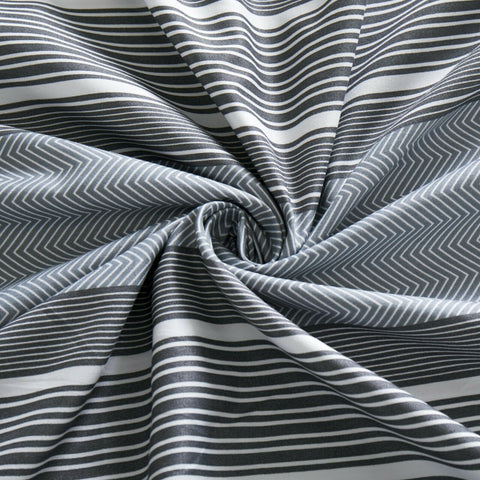 Gray Strip Soft Cotton Bedsheet