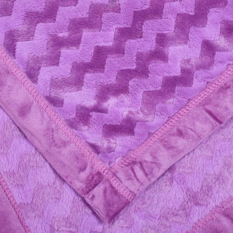 Violet Flannel Fabric Fleece Throw Blanket