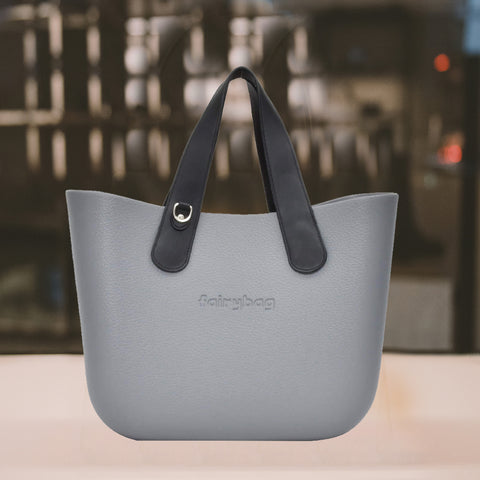 Grey Silicone Tote Ladies Bag