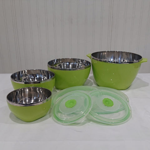 4pcs Olive Green Stainless Steel Containers
